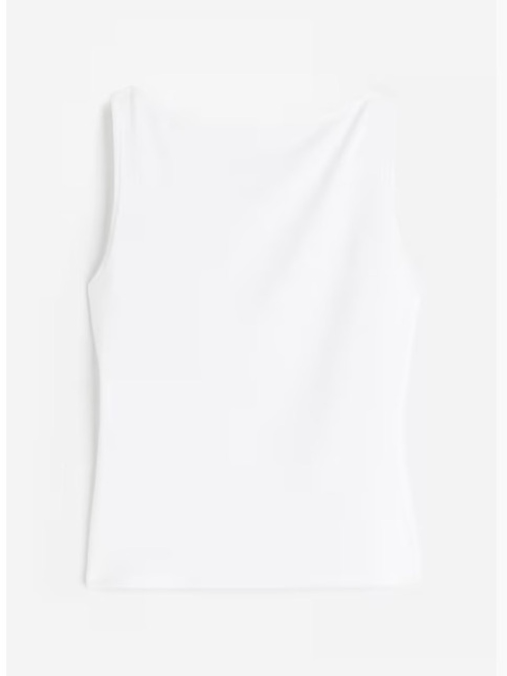 H&M White Sleeveless Crew Neck Tank Top